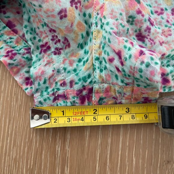 Free People Romper Women Small Shorts Sammi Floral Smocked Boho FP One 83224097 - Picture 10 of 12